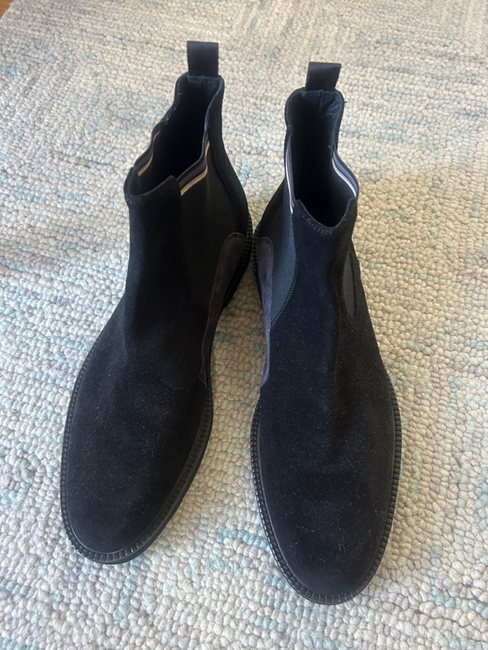 Men's Black Chelsea Boots - Sleek Suede Slip-On